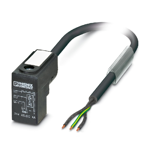 Connect. EV Forme C 8mm 24V LED+ATP; Câble PUR Gris/Noir 5m - SAC-3P- 5,0-PUR/C-1L-Z Connect. EV Forme C 8mm 24V LED+ATP; Câble PUR Gris/Noir 5m - SAC-3P- 5,0-PUR/C-1L-Z-Lire la description