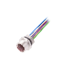 Passage de cloison M12 Fem Droit 12p/12 fils (12 x 0.14mm²) 0,5m, 30V - BCC M45C-0000-1A-RM081-005 (BCC0E59)