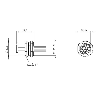 Passage de cloison M12 Fem Droit 12p/12 fils (12 x 0.14mm²) 0,5m, 30V - BCC M45C-0000-1A-RM081-005 (BCC0E59)