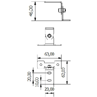 Kit de supports latéraux en acier inoxydable pour série MIZAR - MZFX01 (MZ.FX01)-Lire la description