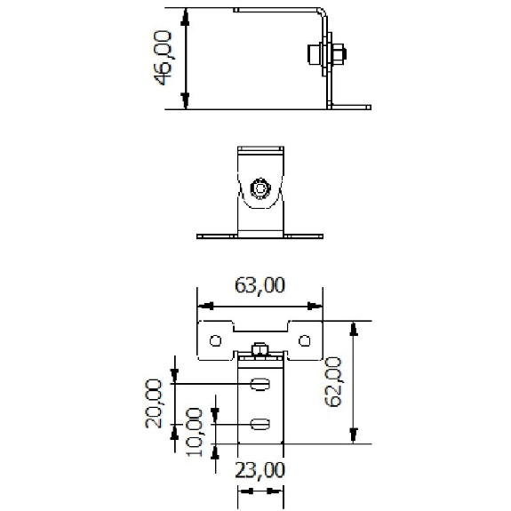 Kit de supports latéraux en acier inoxydable pour série MIZAR - MZFX01 (MZ.FX01) Kit de supports latéraux en acier inoxydable pour série MIZAR - MZFX01 (MZ.FX01)-Lire la description