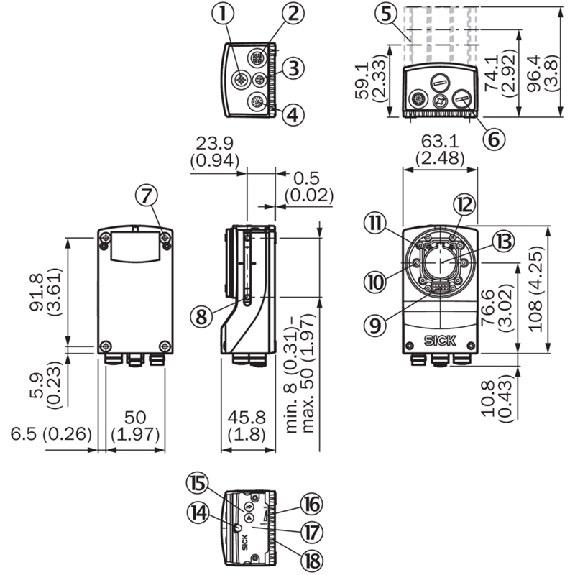 InspectorP632 Flex Monture C - V2D632P-2MXCXB0 InspectorP632 Flex Monture C - V2D632P-2MXCXB0-Lire la description
