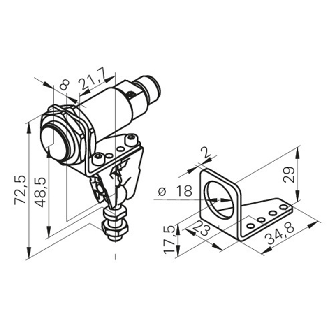 Système de fixation Sensofix" Série 18 cylindrique - Sensofix Serie 18 RD"-Lire la description