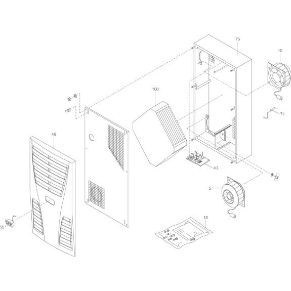 Echangeur thermique air/air 17,5W/K-230V 280x550x150mm (LxHxP) - SK 3126.100 Echangeur thermique air/air 17,5W/K-230V 280x550x150mm (LxHxP) - SK 3126.100-Lire la description
