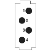 Module 12 contacts de puissance mâle, Push-in, 830 V, 40 A - HC-M-04-PT-M