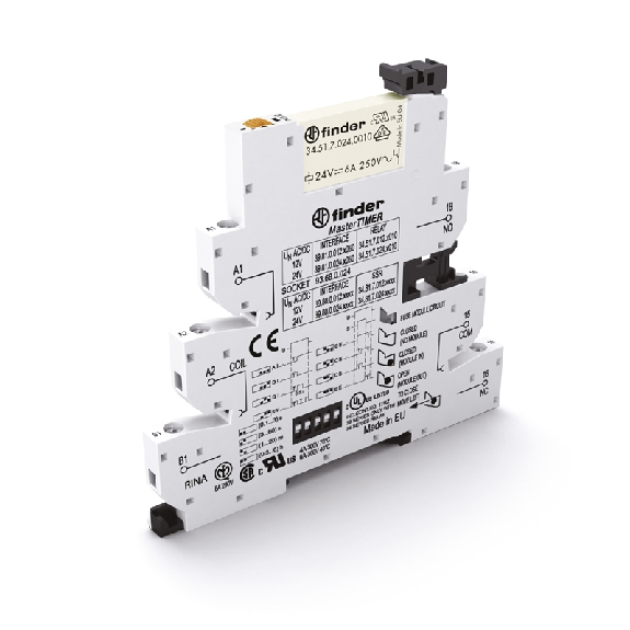 Interface mécanique masterTIMER 1RT 6A 24V AC-DC, a cages - 398100240060 (39.81.0.024.0060)-Leggi tutto