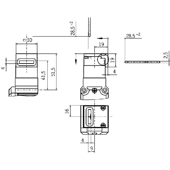 Module d'insertion pour SGP/STA/STP/STM avec 2 vis de fixation - 93157 Module d'insertion pour SGP/STA/STP/STM avec 2 vis de fixation - 93157-Lire la description