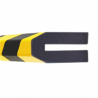 Protection de profil en trapèze 40/80/8 jaune/noir lg1m - 422.15.601-Lire la description