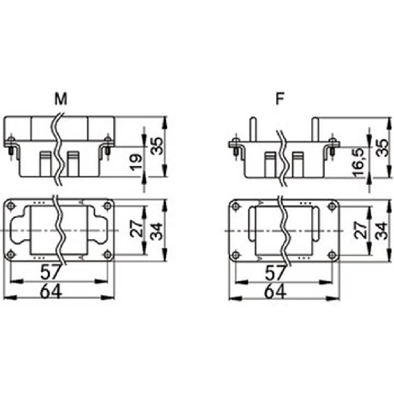 Cadre module femelle, 3 emplacements - 10381300 | EPIC MCR 10 B Cadre module femelle, 3 emplacements - 10381300 | EPIC MCR 10 B-Lire la description