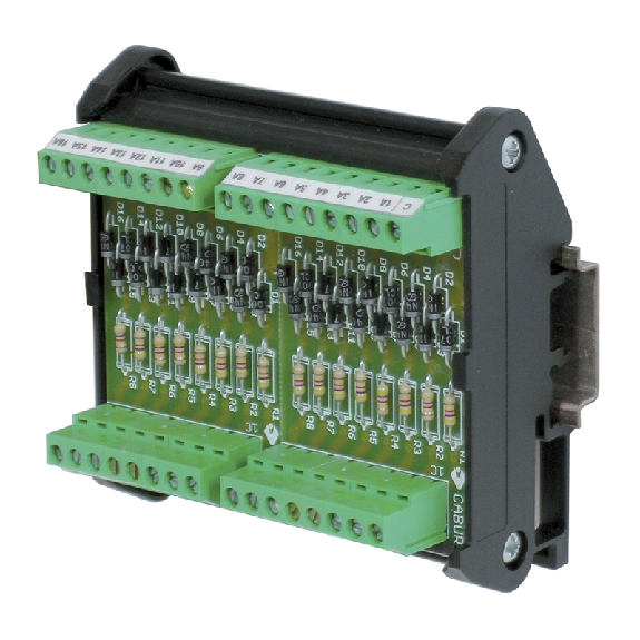Module pour essais LED 16 canaux, commun négatif, bornes à vis - XCLT16AC [CLT16CC]-Lire la description