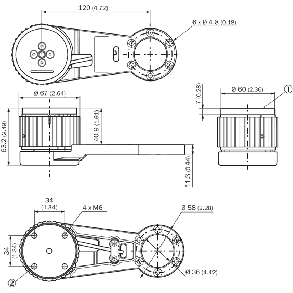 Système de roue de mesure modulaire et Bras à ressort MWS120 - BEF-MWS120-ARM-Lire la description