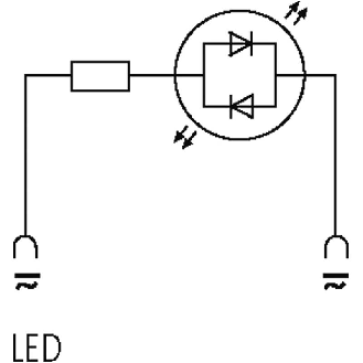 Module d'antiparasit. p/électrov. Forme BI LED 230VAC/DC 50W/VA - 3124216 | LBS-LED JAUNE 220 U-Lire la description