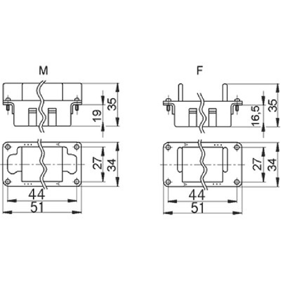 Cadre module mâle 2 emplacements - 10381000 | EPIC MCR 6 S Cadre module mâle 2 emplacements - 10381000 | EPIC MCR 6 S-Lire la description