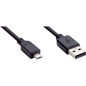Micro-B Mâle Droit 4p/USB-A Mâle Droit 4p; Câble PVC Noir 5m (5V) - YMUSA4050VG4MUIA4-Lire la description