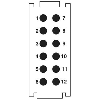 Module 12 contacts de puissance mâle, Push-in, 250 V, 10 A - HC-M-12-PT-M Module 12 contacts de puissance mâle, Push-in, 250 V, 10 A - HC-M-12-PT-M