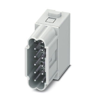 Module 12 contacts de puissance mâle, Push-in, 250 V, 10 A - HC-M-12-PT-M-Lire la description