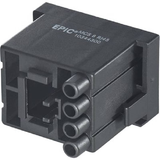 Module Ethernet RJ45 mâle contacts: 4 Power + 8 Data - 10344300 | EPIC MCS 8 RJ45-Lire la description