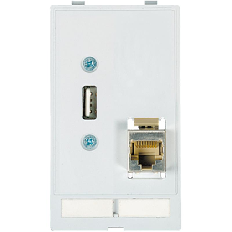 Module simple MSDD 1x USB-A 3.0 F/F + 1x RJ45 F/F - 4000-68000-1310000-Lire la description