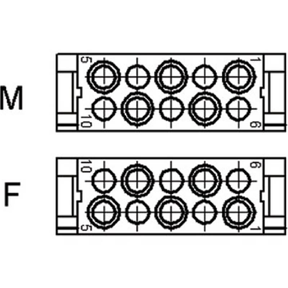 Module 10 pôles pour contacts femelles, 1 emplacement - 10382500 | EPIC MCB 10 CM Module 10 pôles pour contacts femelles, 1 emplacement - 10382500 | EPIC MCB 10 CM-Lire la description