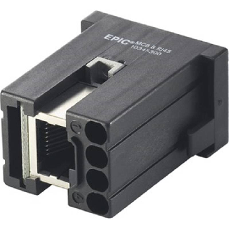 Module Ethernet RJ45 femelle contacts: 4 Power + 8 Data - 10345300 | EPIC MCB 8 RJ45-Lire la description