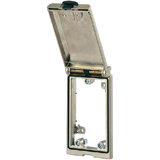 Set: Cadre simple métal face avant armoire + Prise France (UTE-NF) - 4000-68113-0050000 | MSDD-Lire la description