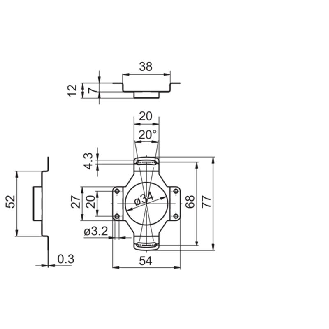 Ressort anti-rotation pour codeur Ø58 mm, entraxe 68 mm - Z 119.073-Lire la description