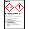 GHS-Etikett Wasserstoffperoxid 30%, GefStoffV/GHS/CLP, Folie, 74x52mm, 10/Bogen GHS-Etikett Wasserstoffperoxid 30%, GefStoffV/GHS/CLP, Folie, 74x52mm, 10/Bogen