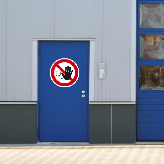 Verbotsschild Zutritt für Unbefugte verboten,ASR/DIN,Folie,selbstkl,,Ø 200mm-Beschreibung lesen