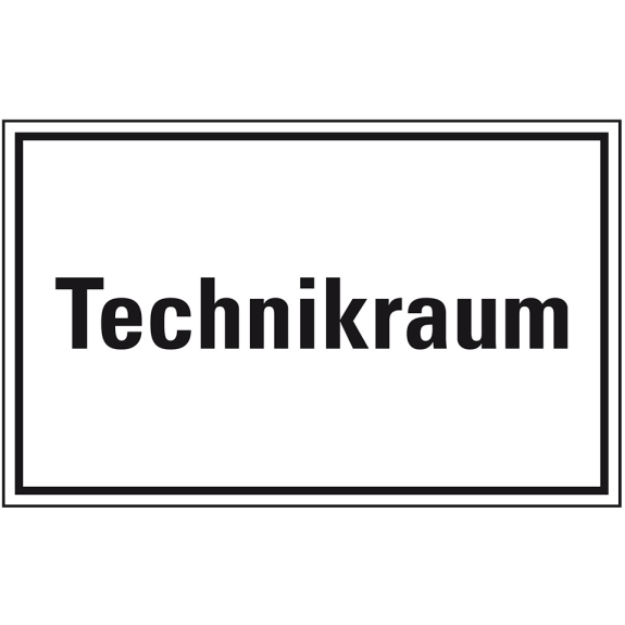 Hinweisschild Technikraum, Folie, selbstklebend, 300x200mm-Leggi tutto