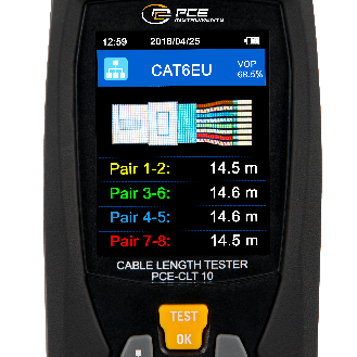 PCE Instruments Misuratore di lunghezza dei cavi PCE-CLT 10-Leggi tutto
