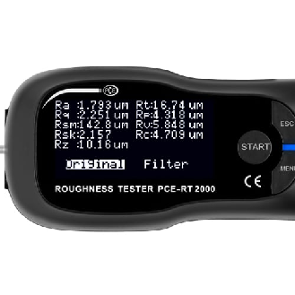 PCE Instruments Rauhigkeitsmessgerät PCE-RT 2000BT |Messbereiche Ra & Rq & Rc 0,005 µm ... 16 µm |Bluetooth |USB-Beschreibung lesen