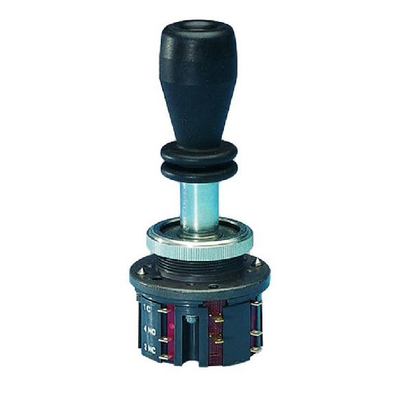 Manipulateur 4 dir., 1RT par dir. maintien en position, BP, Soufflet - WKS1234DW Manipulateur 4 dir., 1RT par dir. maintien en position, BP, Soufflet - WKS1234DW-Lire la description