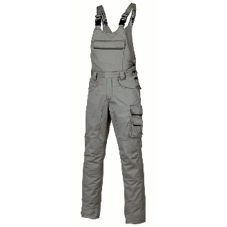 Cotte à bretelles gris clair pour professionnels-Lire la description