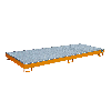 Regalwanne mit PE-Einsatz RW-GR 3300-1 PE, lackiert, Gelborange Regalwanne mit PE-Einsatz RW-GR 3300-1 PE, lackiert, Gelborange