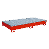 Regalwanne mit PE-Einsatz RW-GR 2700-2 PE, lackiert, Feuerrot