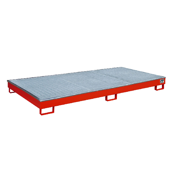 Vasca da scaffale con inserto in PE RW-GR 2700-1 PE, verniciato, rosso fuoco-Leggi tutto
