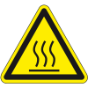 Warnschild heiße Oberfläche 100 mm