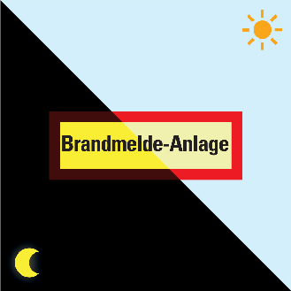PERMALIGHT power Feuerwehrschild Brandmelde-Anl.,Folie,selbstklebend,297x105mm-Beschreibung lesen