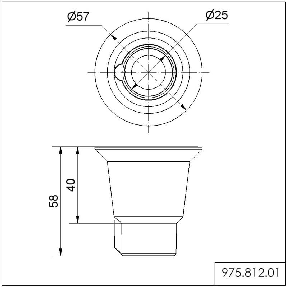 Adaptateur pour tube NOIR - 975.812.01 Adaptateur pour tube NOIR - 975.812.01-Lire la description