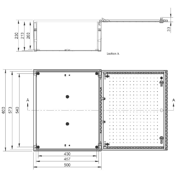 COFFRET POLYESTER IP66 PORTE PLEINE L500xH600xP230 - BRES-65 COFFRET POLYESTER IP66 PORTE PLEINE L500xH600xP230 - BRES-65-Lire la description