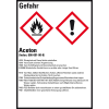 Gefahrstoffetikett Aceton, GefStoffV/GHS/CLP, Folie, 52x74mm, 10/Bogen Gefahrstoffetikett Aceton, GefStoffV/GHS/CLP, Folie, 52x74mm, 10/Bogen