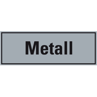 Abfallkennzeichen Metall, Kunststoff, 297x105mm-Beschreibung lesen