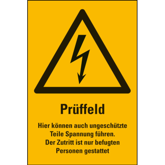 Warn-Kombischild Prüffeld Hier können auch..., Kunststoff, 200x300mm Warn-Kombischild Prüffeld Hier können auch..., Kunststoff, 200x300mm-Beschreibung lesen