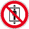 Verbotsschild Personenbeförderung verboten, Folie, selbstklebend, Ø 100mm, ASR A1.3, DIN EN ISO 7010 P027