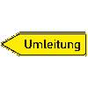 Verkehrszeichen Umleitungswegweiser linksweisend, Nr.454-10, Alu RA1, reflektierend, 1250x350mm, DIN 67520, nach StVO Verkehrszeichen Umleitungswegweiser linksweisend, Nr.454-10, Alu RA1, reflektierend, 1250x350mm, DIN 67520, nach StVO