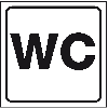 Standard Piktogramm WC, weiß/schwarz, Folie, selbstklebend, 150x150mm, ASR A4.1 Standard Piktogramm WC, weiß/schwarz, Folie, selbstklebend, 150x150mm, ASR A4.1
