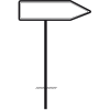 Rohrrahmen für Verkehrsschilder 1400x350mm, Stahl, feuerverzinkt Rohrrahmen für Verkehrsschilder 1400x350mm, Stahl, feuerverzinkt