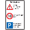 Kombischild Betriebsgelände, STVO und 10 km/h + Parken, Aluminium RA0, reflektierend, 600x900mm, nach StVO Kombischild Betriebsgelände, STVO und 10 km/h + Parken, Aluminium RA0, reflektierend, 600x900mm, nach StVO