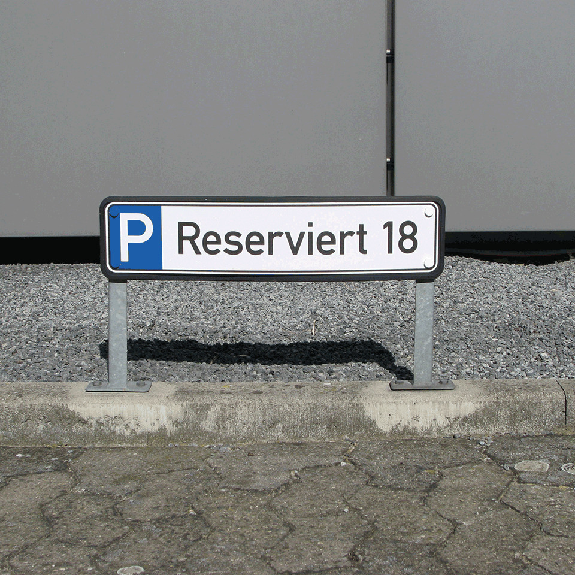 Parkplatzreservierungsschild Besucher, mit Befestigungsset 2, 520x110mm Parkplatzreservierungsschild Besucher, mit Befestigungsset 2, 520x110mm-Beschreibung lesen