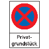 Schild Haltverbot, Privatgrundstück, Aluminium, 400x600mm Schild Haltverbot, Privatgrundstück, Aluminium, 400x600mm